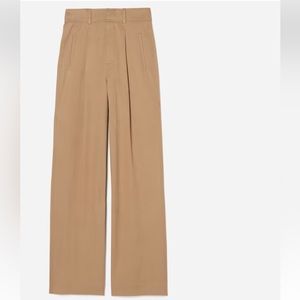 Everlane high waist wide leg beige pant